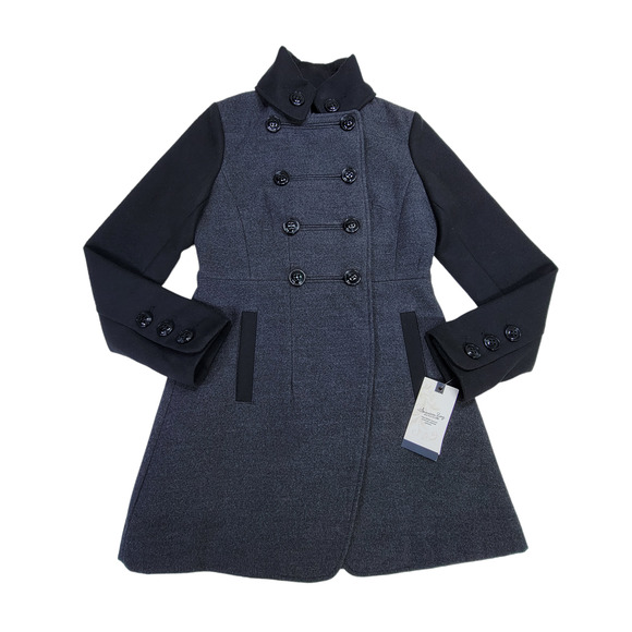 ((New)) American Rag Double-Breasted Peacoat - Charcoal Gray, Size S - Picture 4 of 7